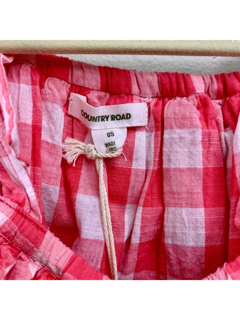 COUNTRY ROAD Red Gingham Sundress Girls 5 NWT Checks Ruffles Picnic Summer NEW - Picture 4 of 10